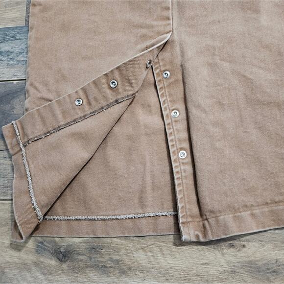 Best American Clothing Company Heavy Duty Cowgirl Brown Midi Denim Skirt - Picture 9 of 10